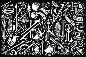 nordic/viking style rune in a shape of an arrow poining up tattoo idea
