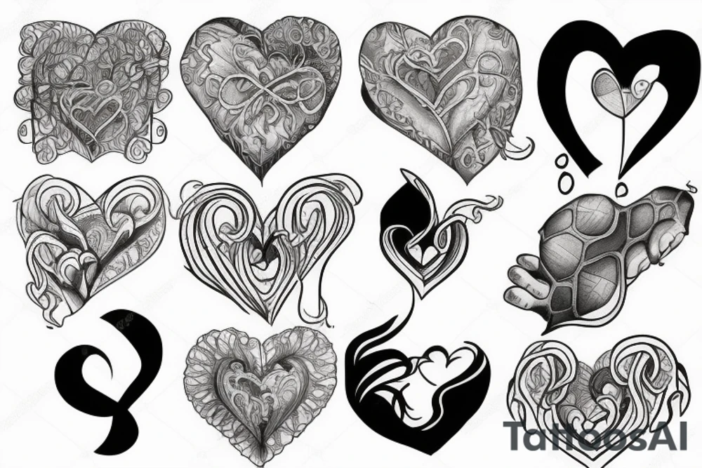 Realistic heart tattoo idea