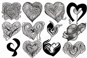 Realistic heart tattoo idea