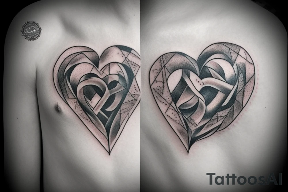 Realistic heart tattoo idea