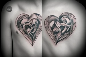 Realistic heart tattoo idea
