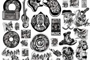 musica festivales y rap tattoo idea