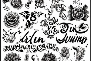 Write the word "Yuvvin" tattoo idea