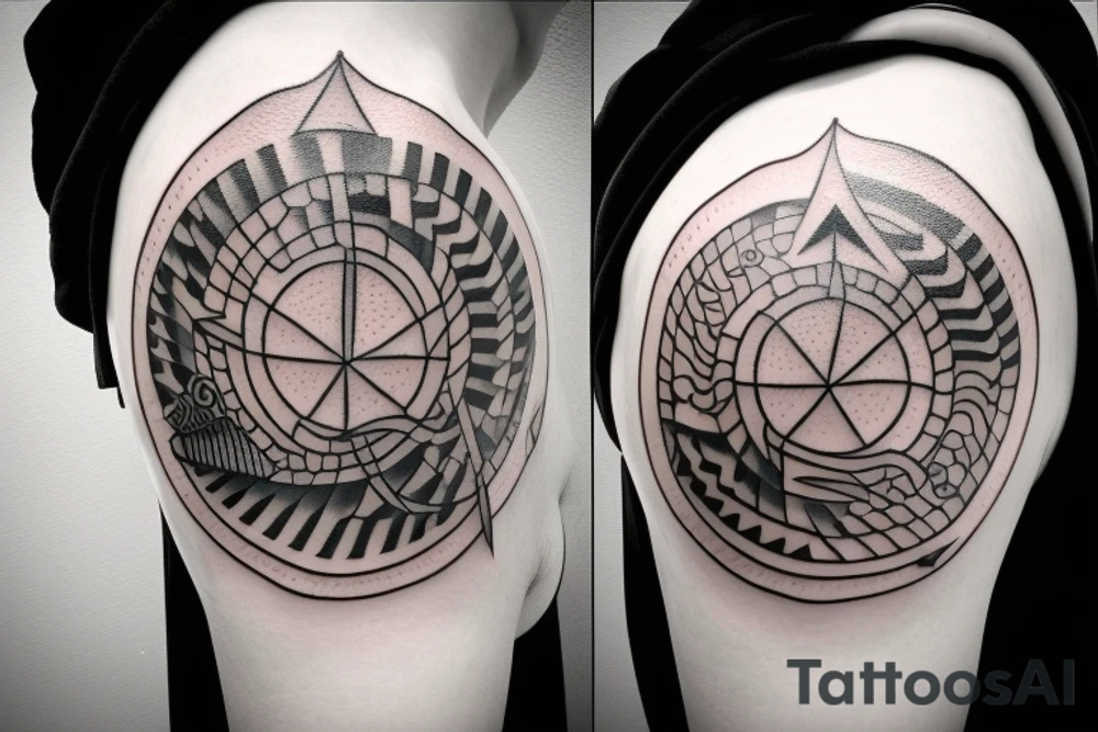 Balance tattoo with an arrow tattoo idea