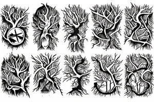 A dead forest with a meaningful wuote tattoo idea