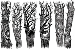 A dead forest with a meaningful wuote tattoo idea
