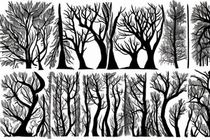 A dead forest with a meaningful wuote tattoo idea