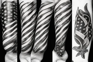 Don't tread on me american flag tattoo idea