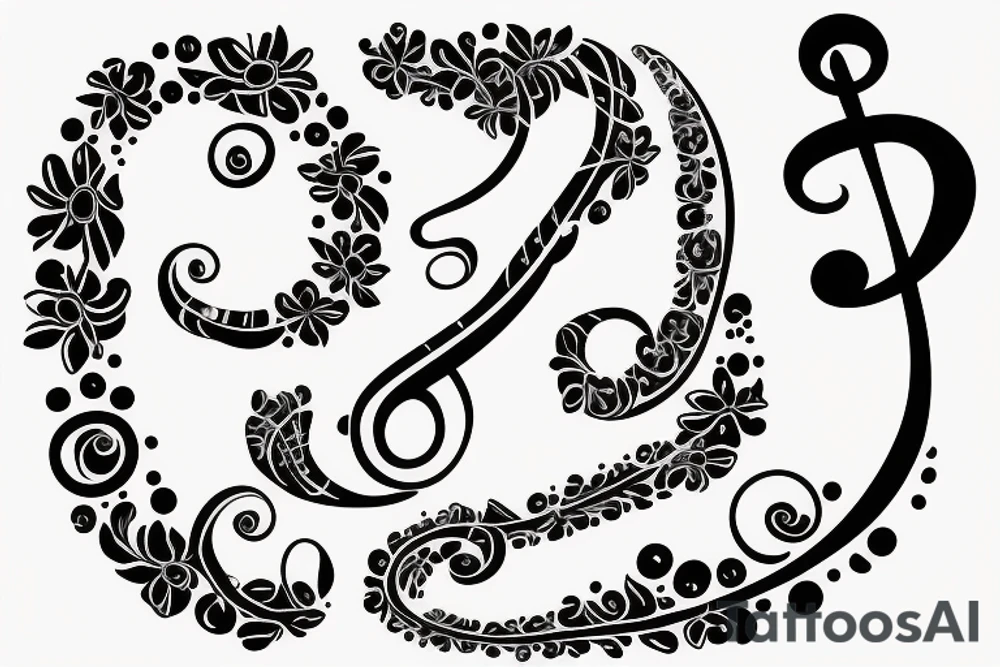 treble clef tattoo idea