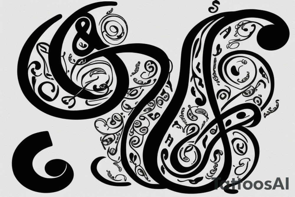 treble clef tattoo idea