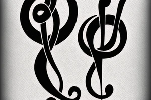 tatto of treble clef tattoo idea
