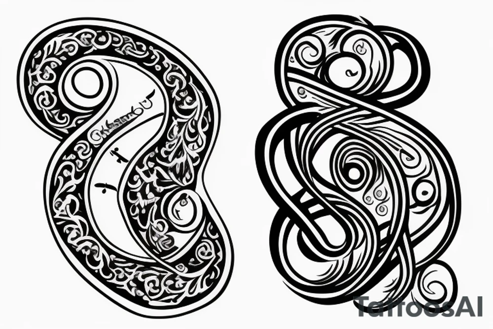 tatto of treble clef tattoo idea