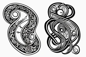 tatto of treble clef tattoo idea