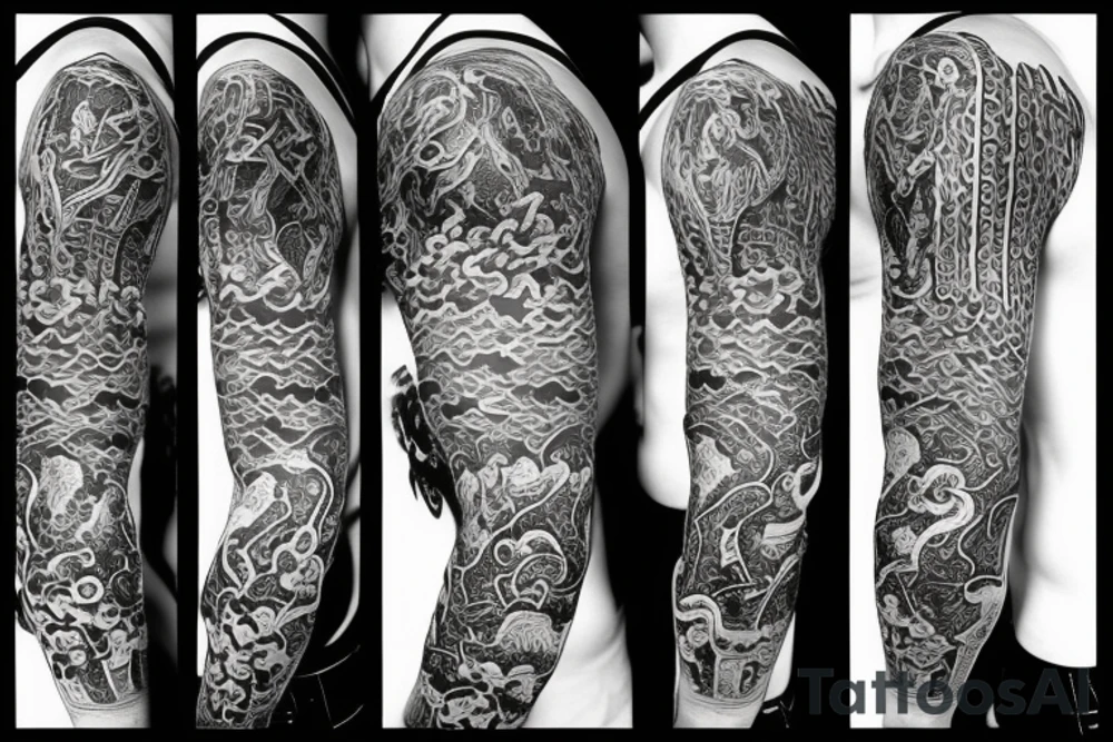 viking style tattoo with chinese tattoo elements tattoo idea viking style tattoo with chinese tattoo elements tattoo idea