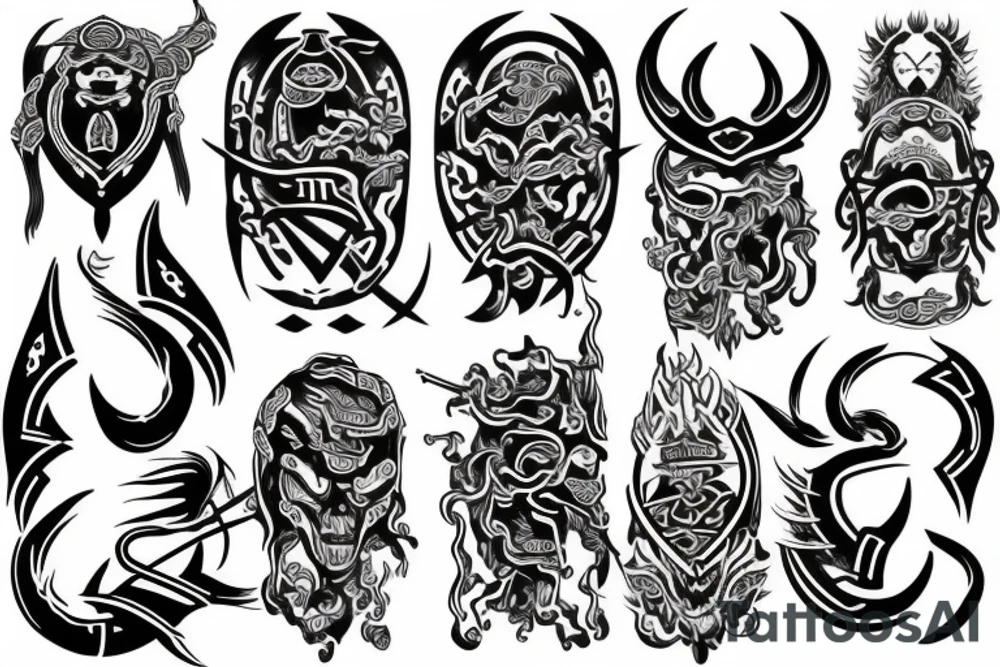 viking pattern tattoo with chinese tattoo elements tattoo idea viking pattern tattoo with chinese tattoo elements tattoo idea