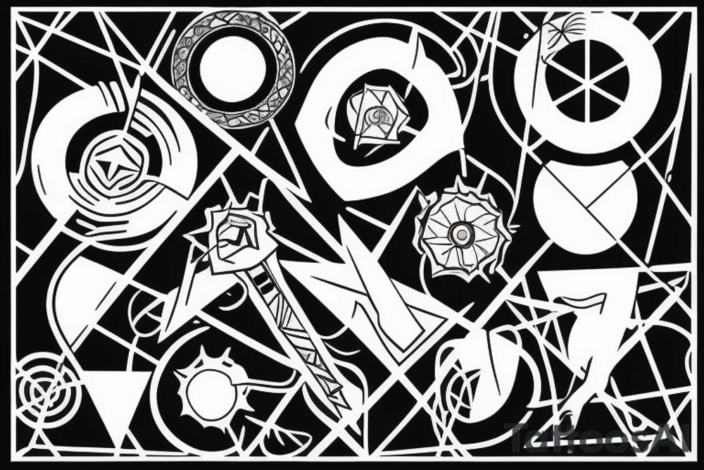 dagger surrounded by a circle and a rectangle tattoo idea dagger surrounded by a circle and a rectangle tattoo idea