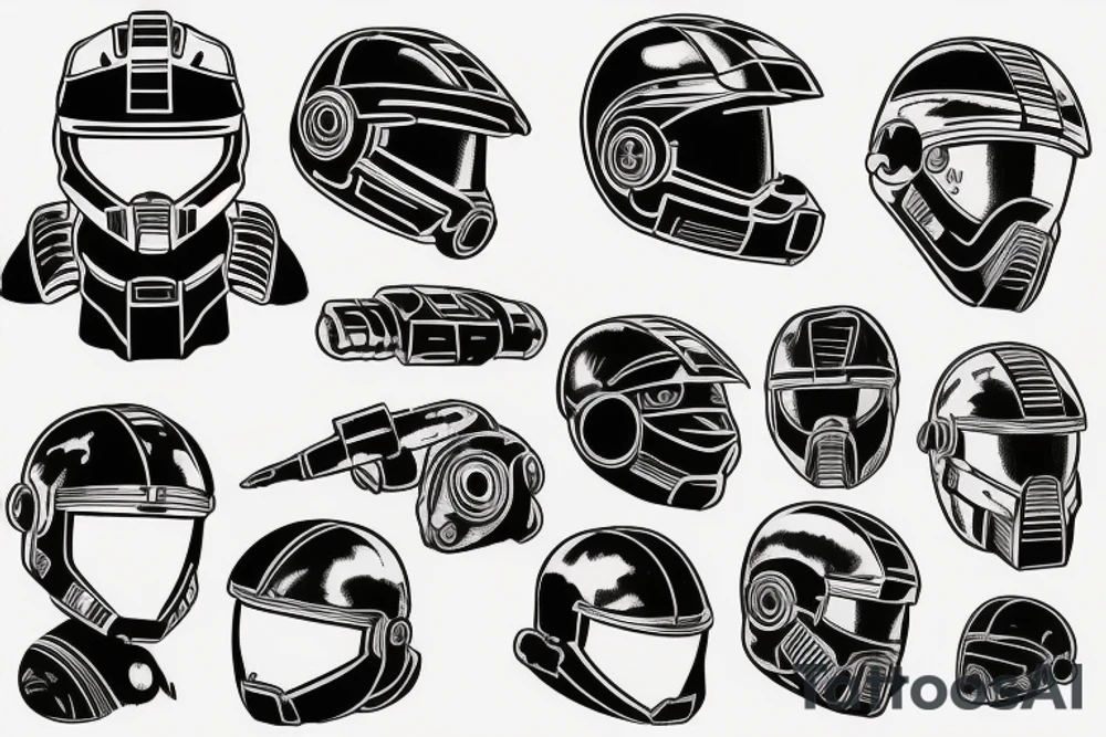 Master Chief Helmet tattoo idea