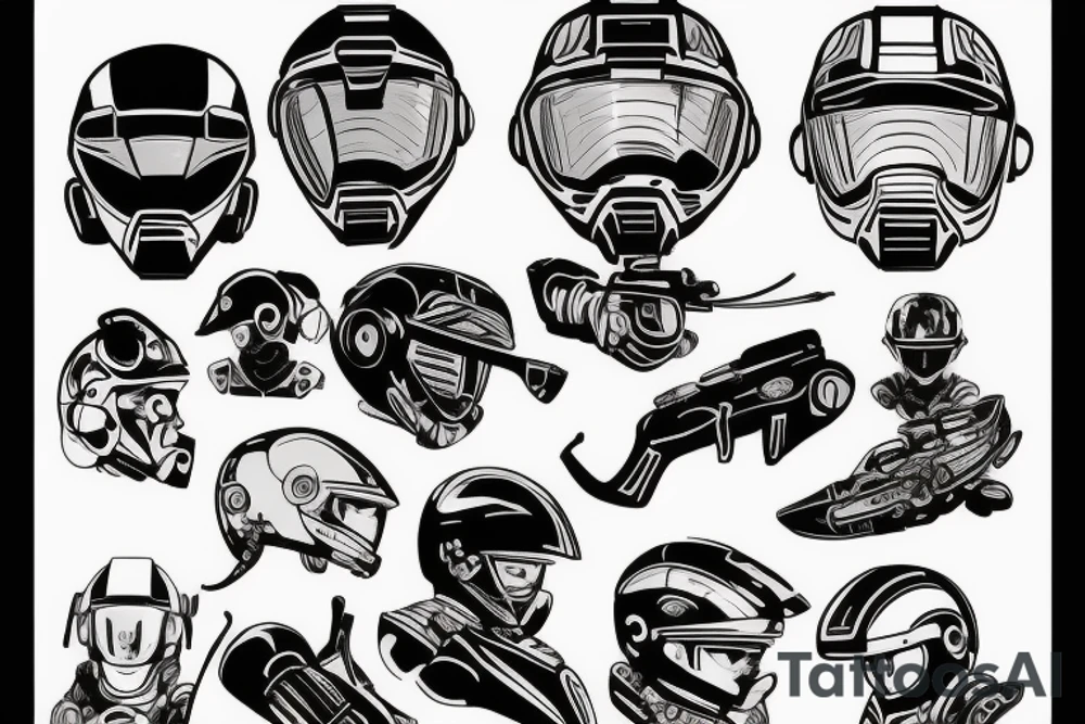 Master Chief Helmet tattoo idea