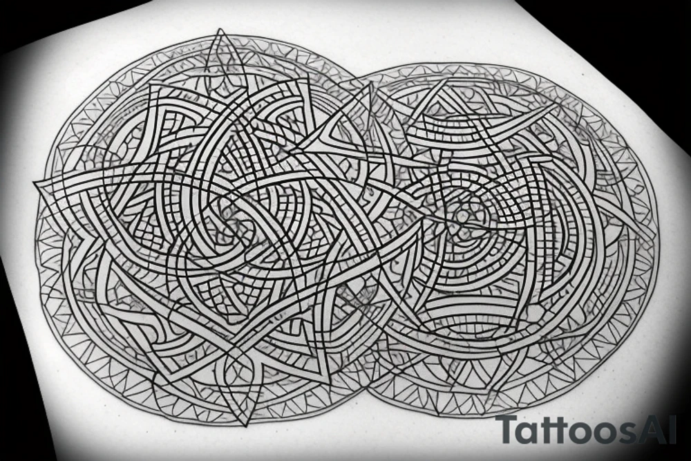 Sacred geometry with portals of
Light tattoo idea