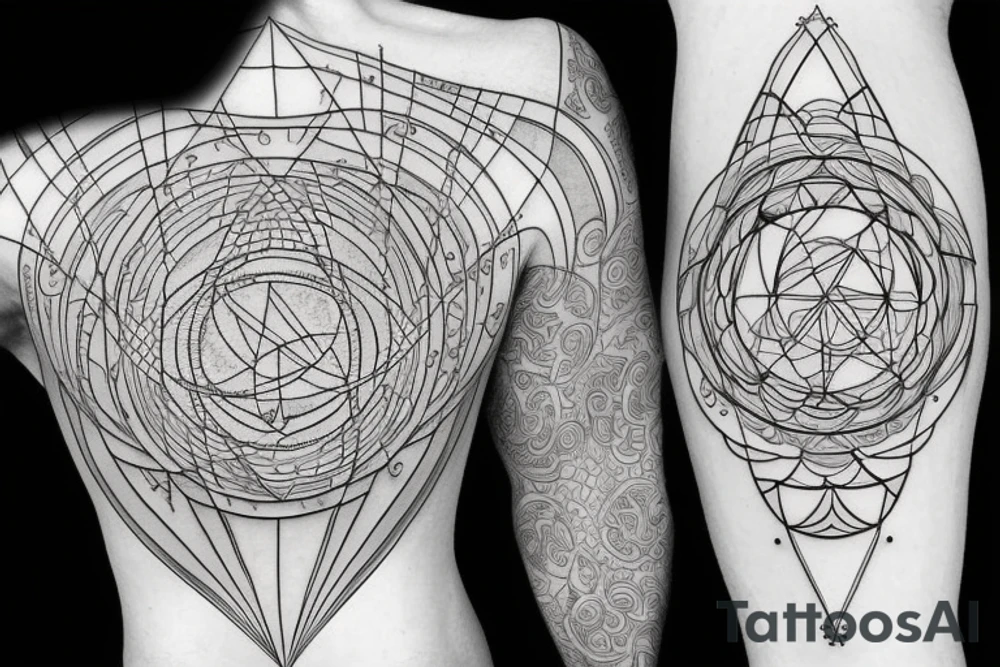 Sacred geometry with portals of
Light tattoo idea