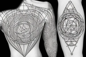 Sacred geometry with portals of
Light tattoo idea