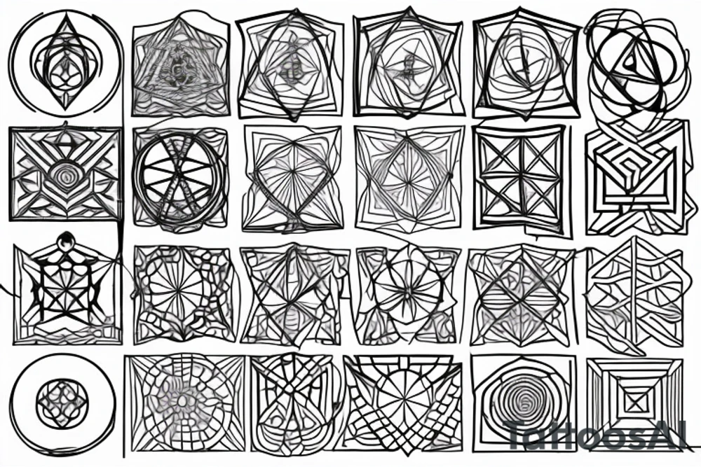 Sacred geometry with portals of
Light on lower back tattoo idea