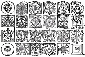 Sacred geometry with portals of
Light on lower back tattoo idea