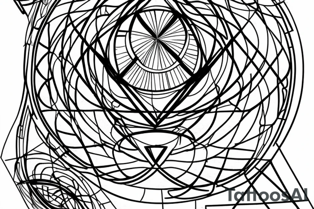 Sacred geometry with portals of
Light on lower back tattoo idea