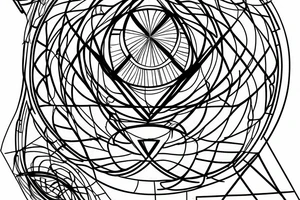 Sacred geometry with portals of
Light on lower back tattoo idea