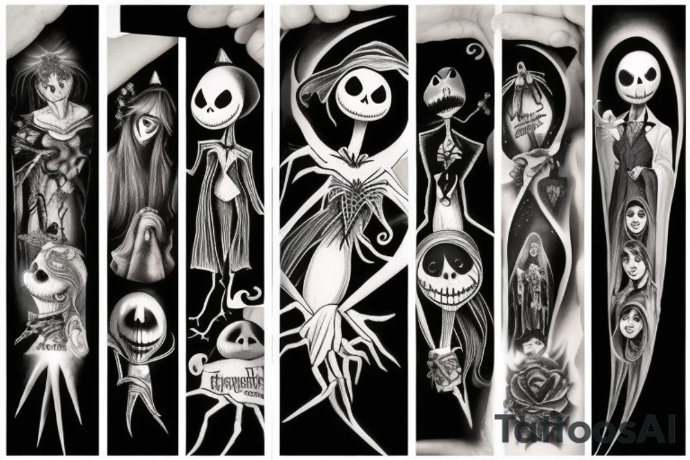 nightmare before christmas with religious theme tattoo idea nightmare before christmas with religious theme tattoo idea