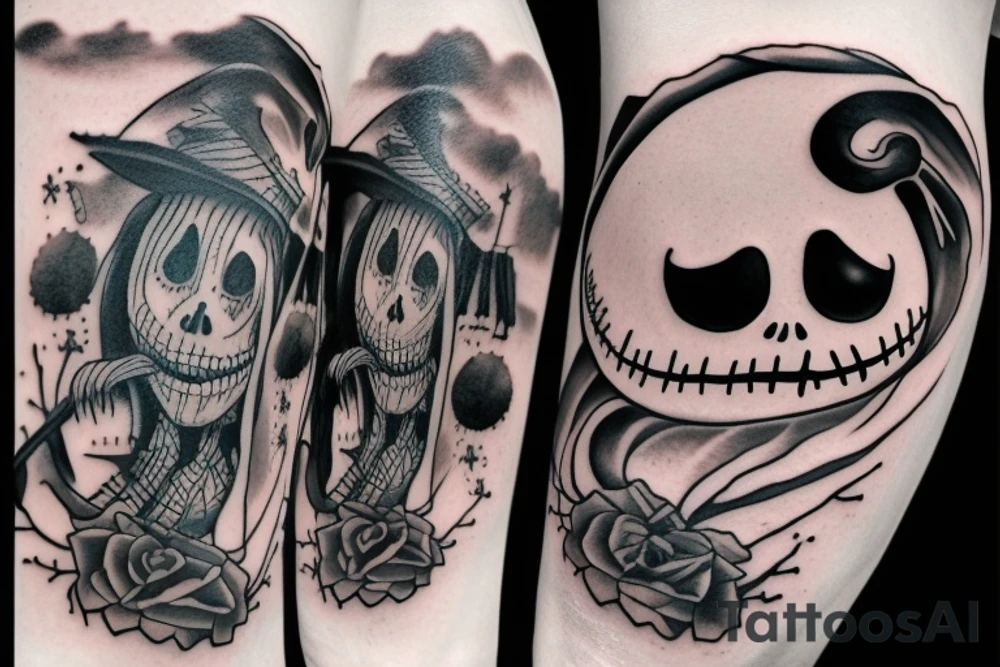nightmare before christmas jack in prison tattoo idea