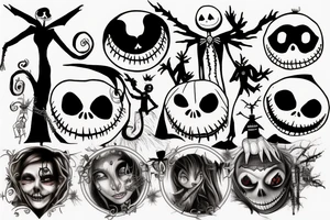 nightmare before christmas jack in prison tattoo idea
