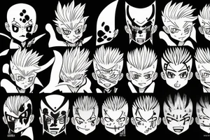 gon from hunter x hunter with pinhead face tattoo idea