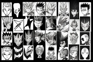 gon from hunter x hunter with pinhead face tattoo idea