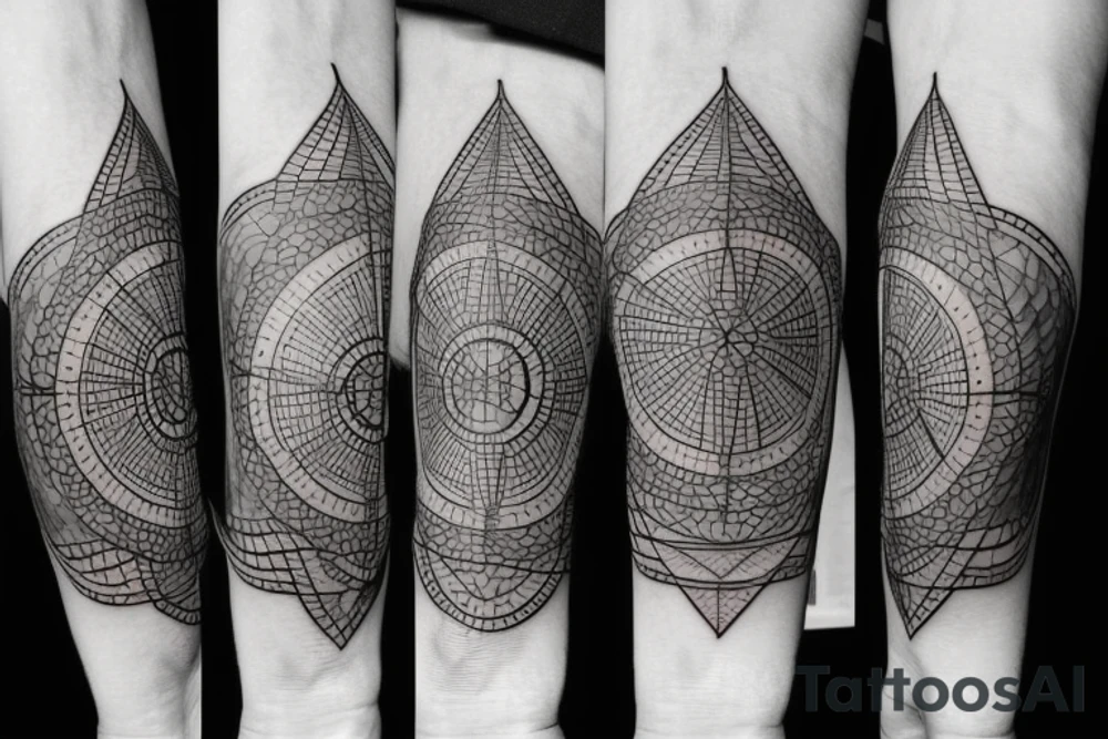 half compass and half clock tattoo idea