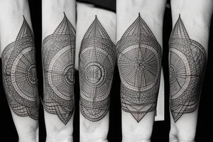 half compass and half clock tattoo idea