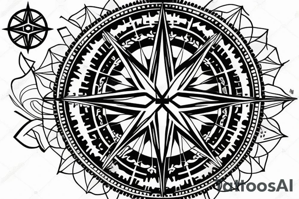 compass tattoo idea