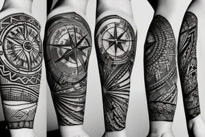 compass tricep tattoo tattoo idea