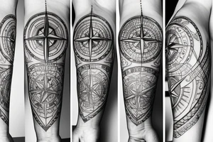 compass tricep tattoo tattoo idea