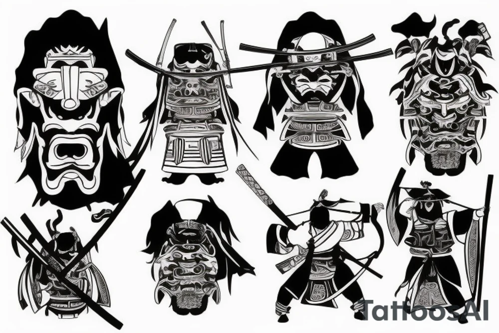 Samurai on his last stand tattoo idea