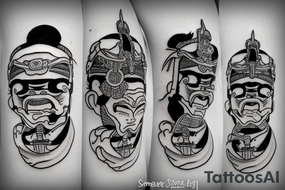 Samurai on his last stand tattoo idea