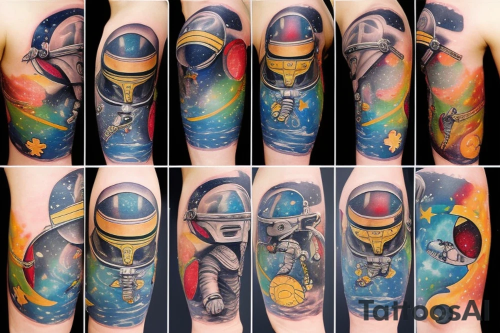 Spaceman in space tattoo idea