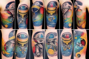 Spaceman in space tattoo idea