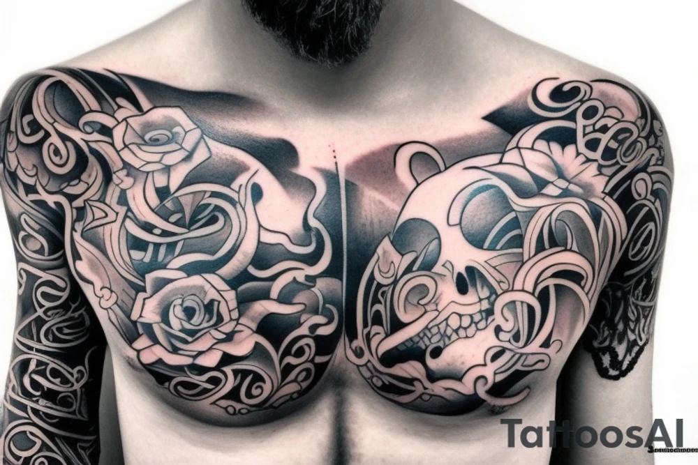 chest tattoo tattoo idea