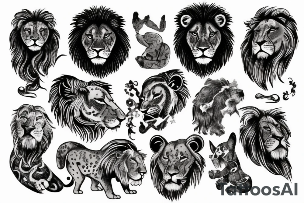 lion tattoo tattoo idea