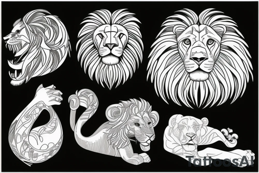 lion tattoo tattoo idea