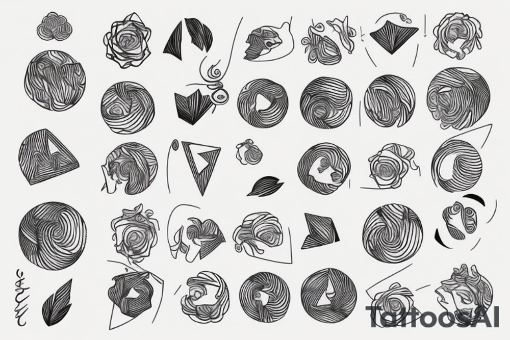 number 68.5 in minimalist style with fine line tattoo idea