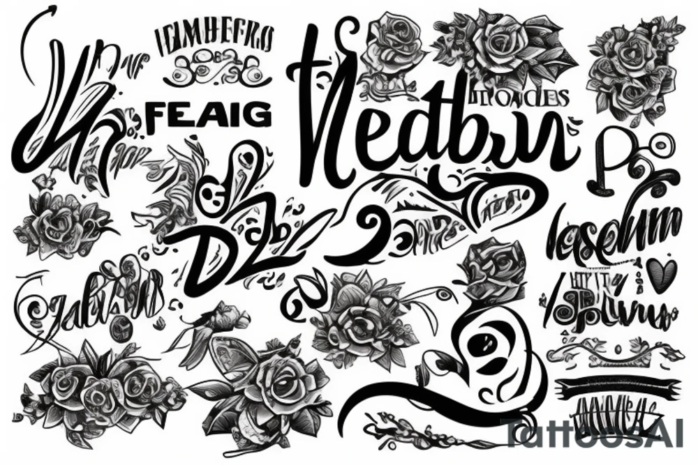 Letters saying MEDELLIN tattoo idea