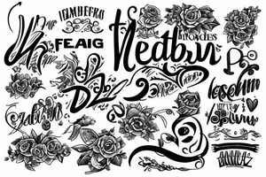 Letters saying MEDELLIN tattoo idea