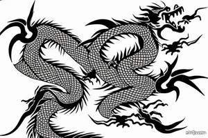 dragon japonais enrouler autour d'un bras tattoo idea